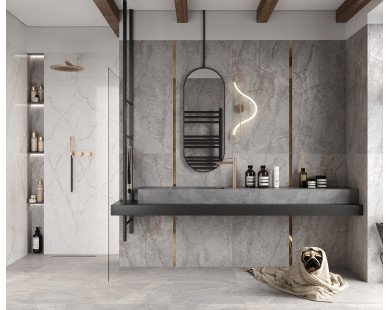 Carved river gray