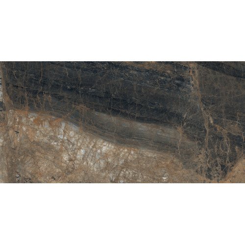 Lunar Marron Керамогранит коричневый 80х160 матовый+гл.чернила