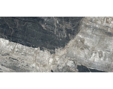 Lunar Nero Керамогранит графитовый 80х160 матовый+гл.чернила