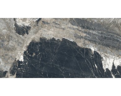 Lunar Nero Керамогранит графитовый 80х160 матовый+гл.чернила