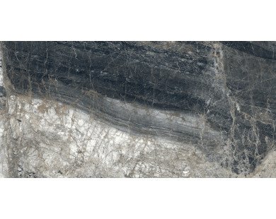 Lunar Nero Керамогранит графитовый 80х160 матовый+гл.чернила