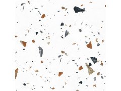 Terazzo Bianco Керамогранит цветной 60х60 матовый карвинг