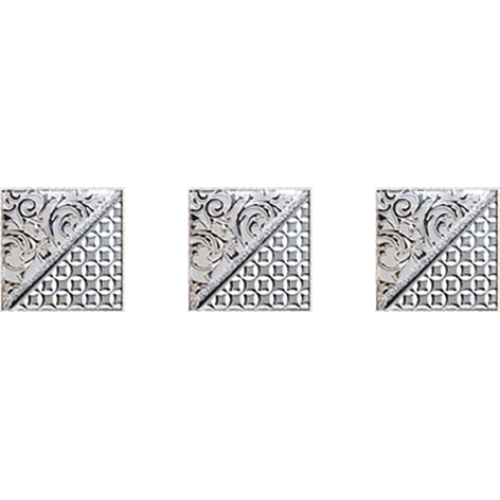 Берген Комплект стеклянных вставок (3шт/компл.) серый 4,5х4,5