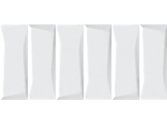 Evolution облицовочная плитка  рельеф кирпичи белый (EVG053) 20x44 Cersanit