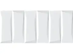 Evolution облицовочная плитка  рельеф кирпичи белый (EVG053) 20x44 Cersanit