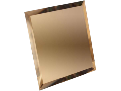 Квадратная зеркальная бронзовая плитка с фацетом 10мм КЗБ1-01 - 180х180 мм/10шт ДСТ
