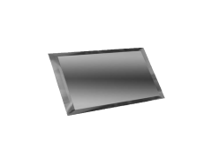 Прямоугольная зеркальная графитовая плитка с фацетом 10мм ПЗГ1-01 - 240х120 мм/10шт ДСТ