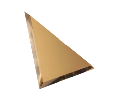 Треугольная зеркальная бронзовая плитка с фацетом 10мм ТЗБ1-02 - 200х200 мм/10шт ДСТ