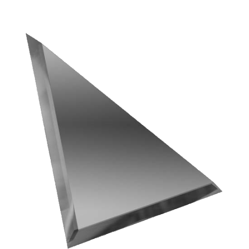 Треугольная зеркальная графитовая плитка с фацетом 10мм ТЗГ1-02 - 200х200 мм/10шт ДСТ