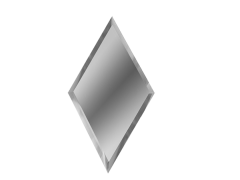 Зеркальная серебряная плитка РОМБ РЗС1-01 20х34