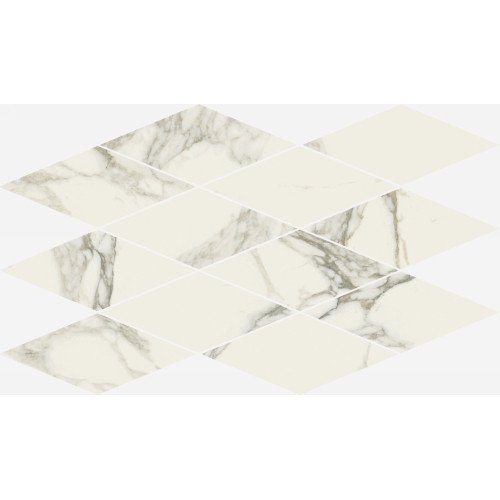 Charme Deluxe Arabescato White Mosaico Diamond Lux 28x48 Италон