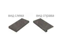 Charme Evo Antracite Scalino Angolare Sinistro Nat Ret 33x60 Италон