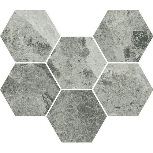 Charme Extra Silver Mosaico Hexagon Cer 25x29 Италон