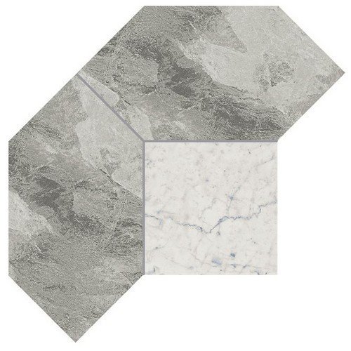 Charme Extra Silver Mosaico Polygon Cer 28.5x21 Италон