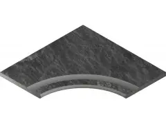 Materia Titanio Bordo Nat 60x60 Svasato Ang.Round 30 Италон