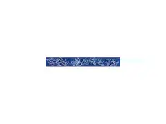 Керамическая плитка Бордюр 50.5*6.2 ELISSA BLU FIORE 1c Керлайф