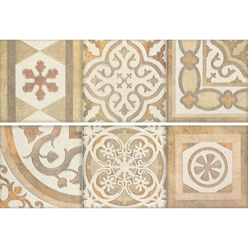 Керамическая плитка Ros. 9512  Composicion retro II arena Porcelanite Dos